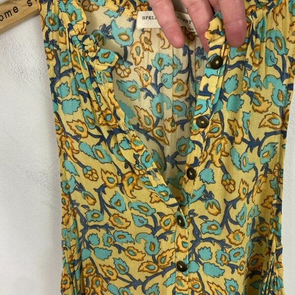 SPELL and The Gypsy Collective Delirium‎ Maxi Dress Gold Size XXS Romantic Boho - Picture 9 of 15